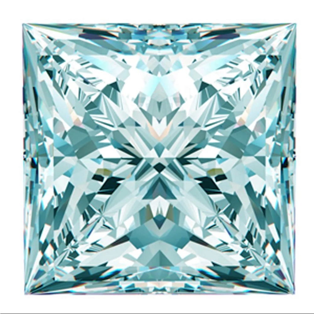 5.70 ct princess cut stone